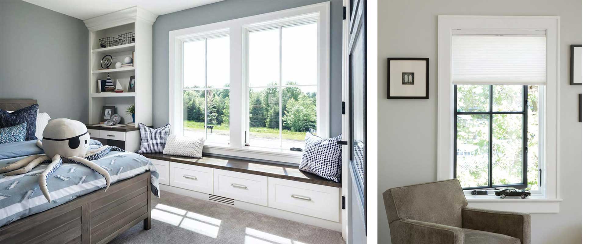 Marvin Casement windows in a bedroom