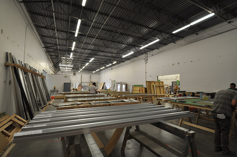 Interior of Studio Shed workshop.