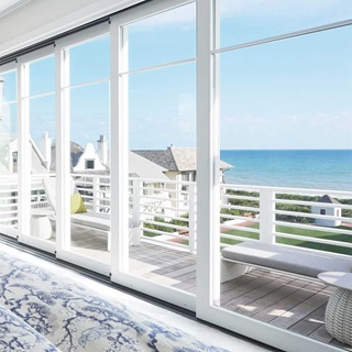 Marvin impact doors overlooking ocean views