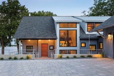 Exterior of home with Marvin windows and doors